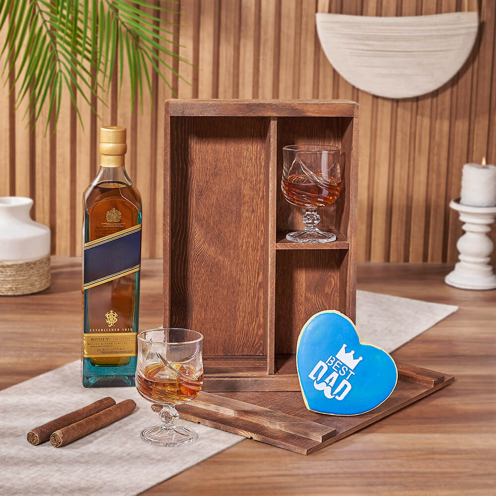 Father’s Day Spirits &amp; Cookie Box from Philadelphia Baskets - Liquor Gift Set - Philadelphia Delivery.