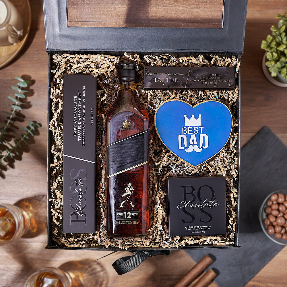 Father's Day Liquor Box for Dad – how the gift is presented