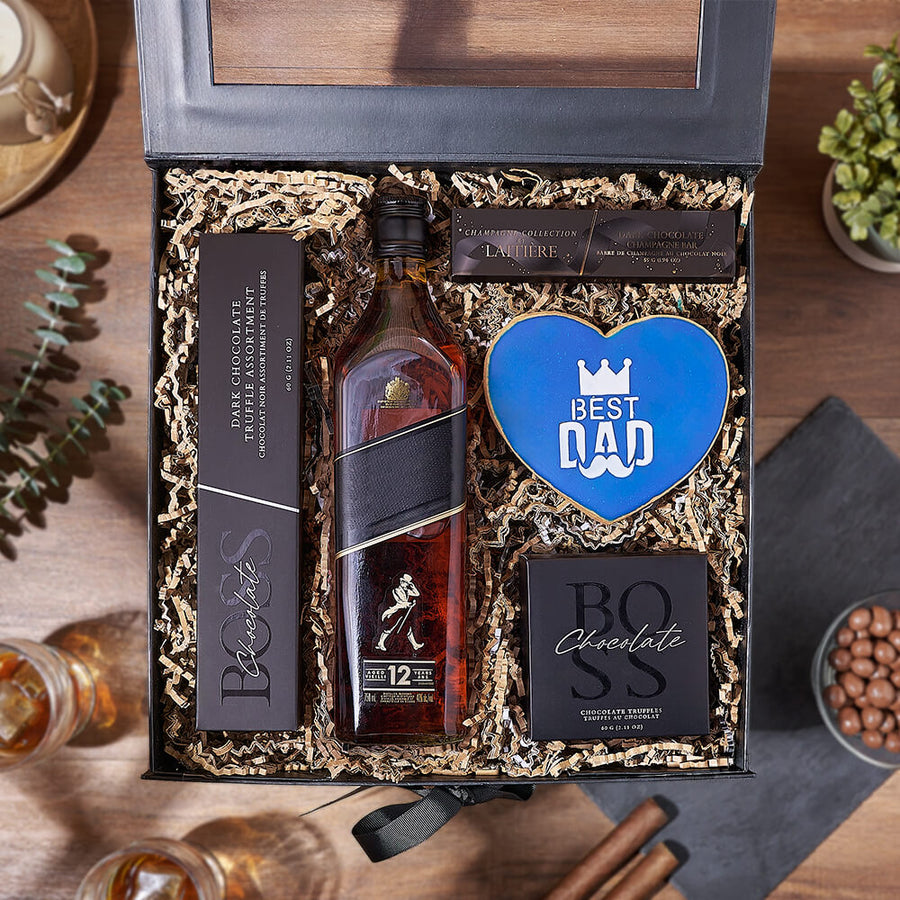 Father’s Day Spirits & Sweets Box from Philadelphia Baskets - Liquor Gift Set - Philadelphia Delivery.