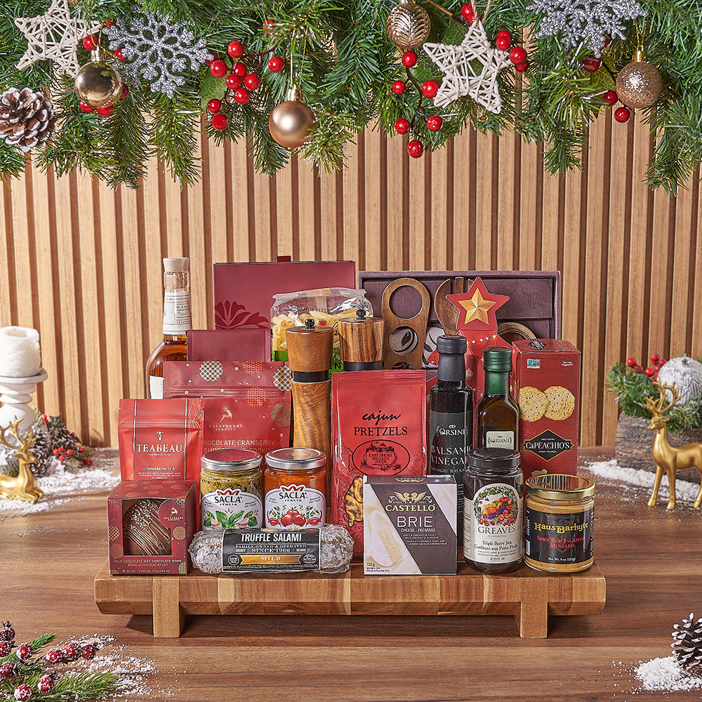 Festive Spirits & Treat Board from Philadelphia Baskets - Liquor Gift Basket - Philadelphia Delivery