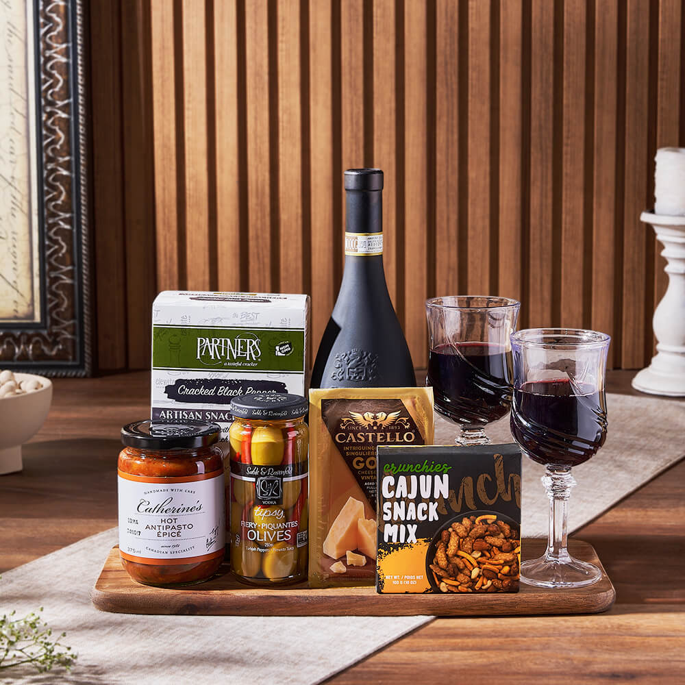 From Italy With Love Wine &amp; Cheese Gift Basket from Philadelphia Baskets - Wine Gift Set - Philadelphia Delivery