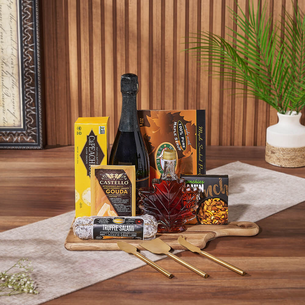 Gourmet Cheese &amp; Champagne Gift Basket from Philadelphia Baskets - Champagne Gift Set - Philadelphia Delivery
