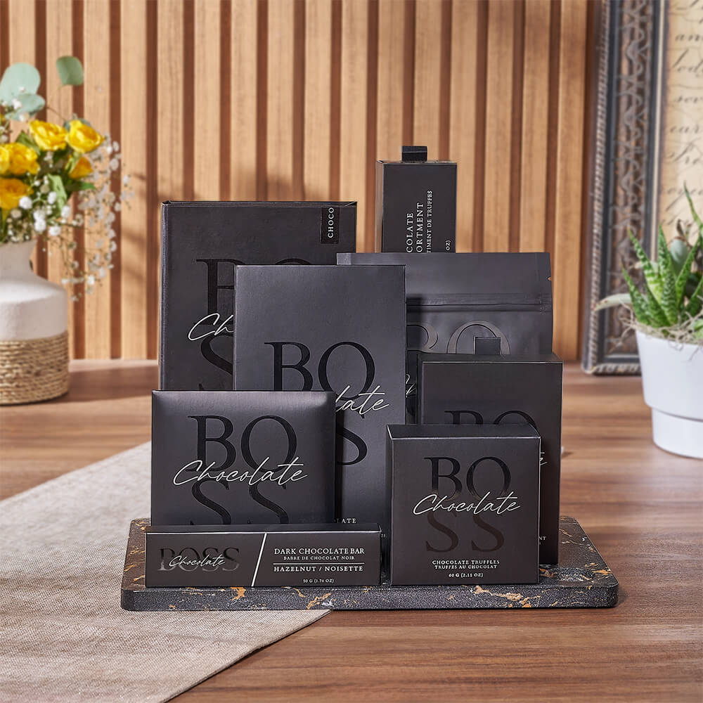 Milk White Dark Chocolate Gift Box – how the gift is presented
