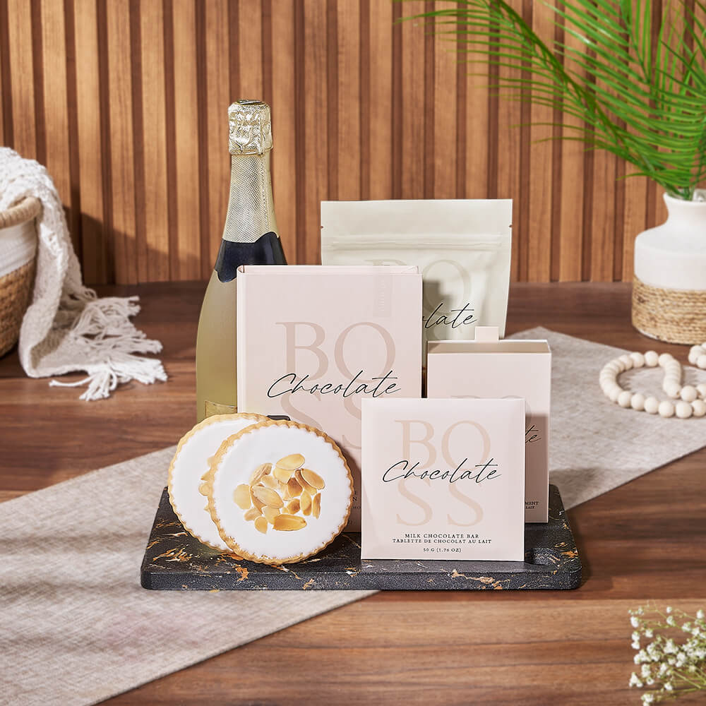 Gourmet Cookies &amp; Champagne Gift Basket from Philadelphia Baskets - Champagne Gift Set - Philadelphia Delivery