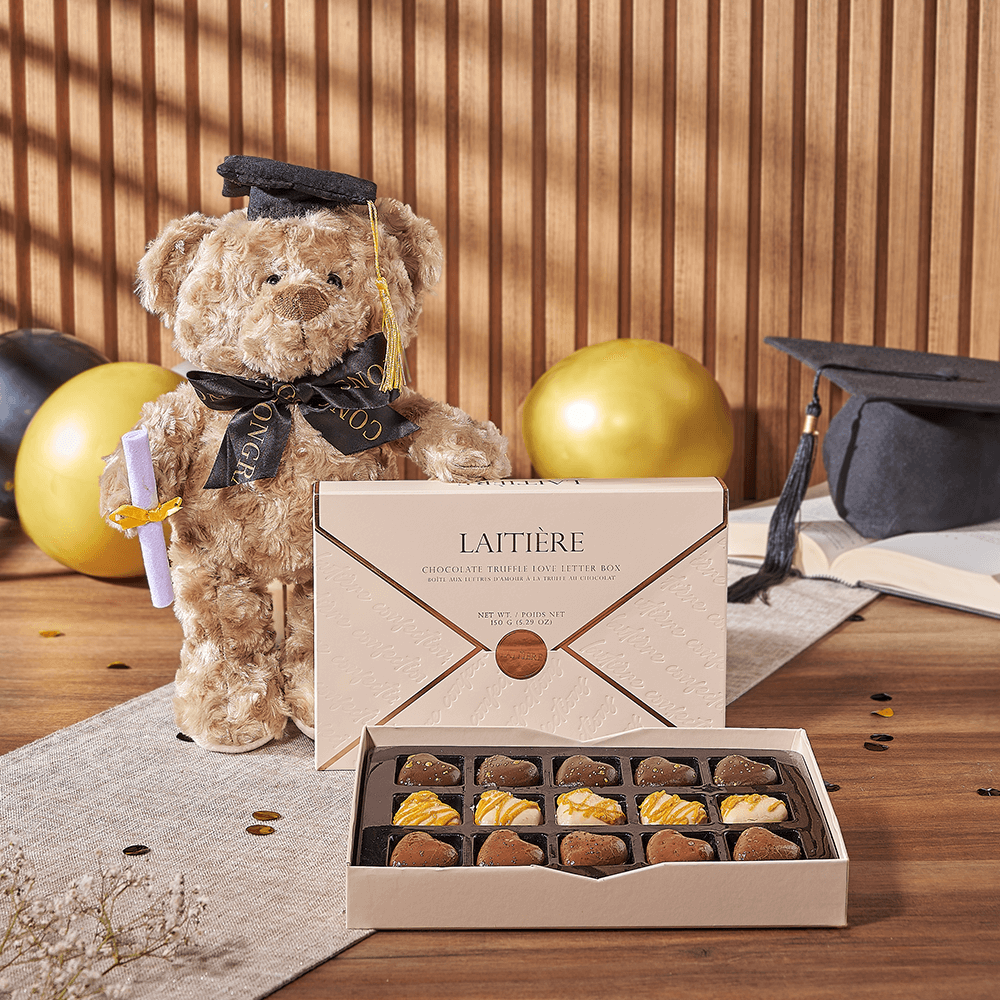 Graduation Chocolate &amp; Teddy Gift, chocolate gift, chocolate, bear gift, bear, Philadelphia delivery