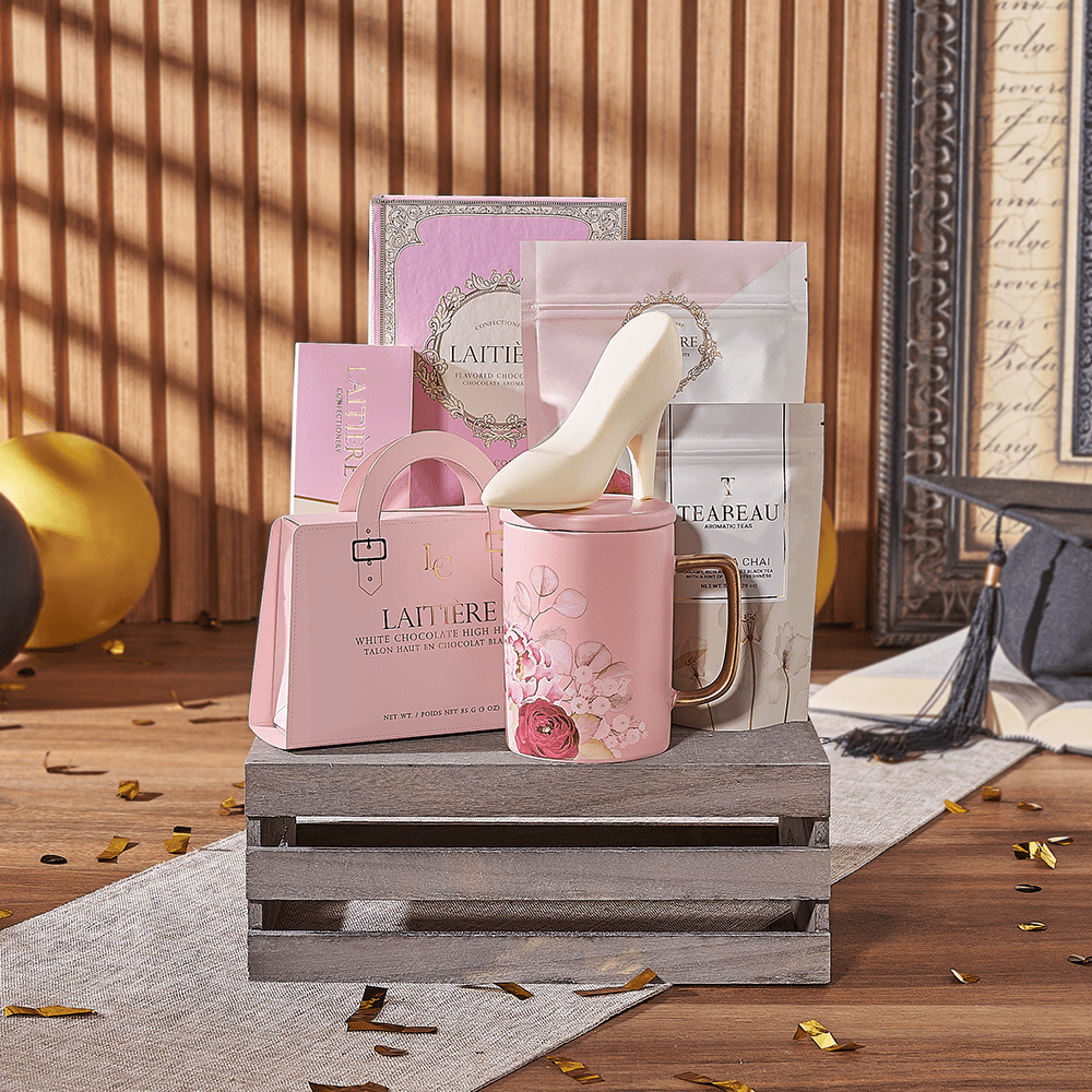 Graduation Tea Crate, graduation gift, graduation, tea gift, tea, chocolate gift, chocolate, Philadelphia delivery