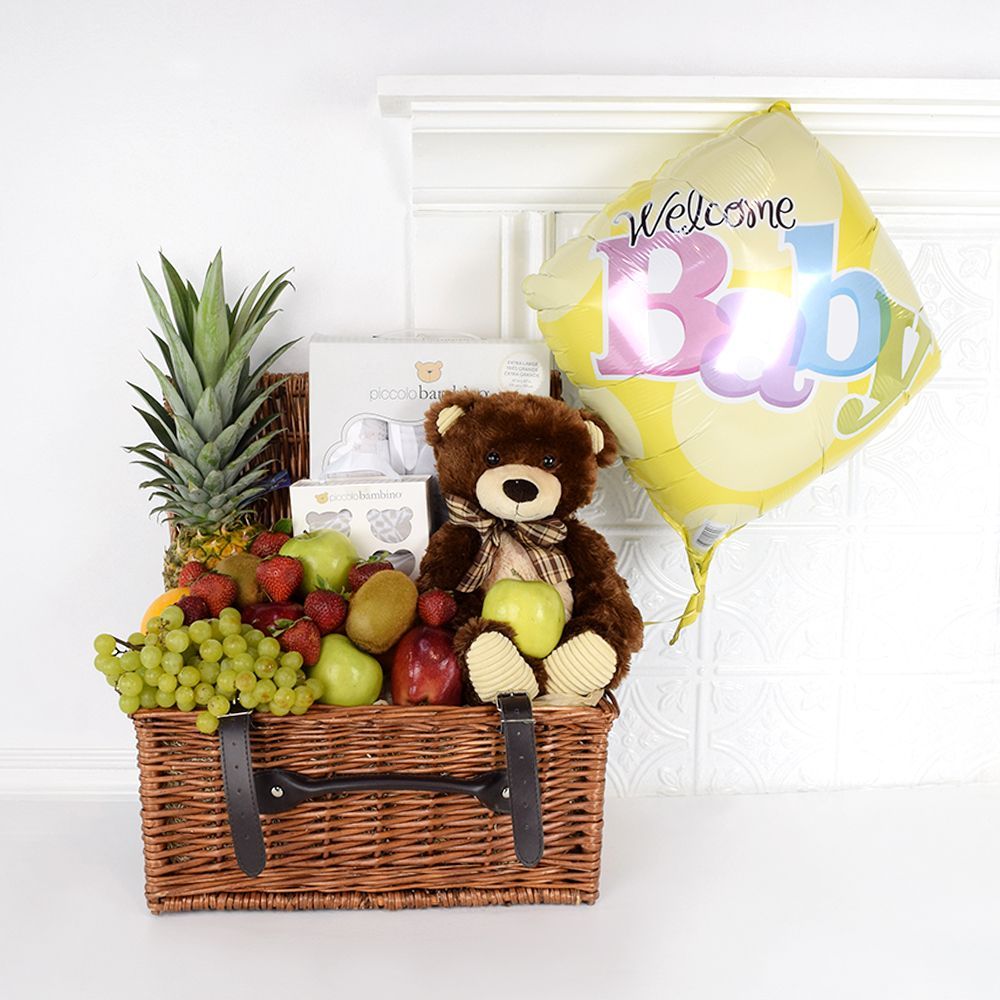 Luxury Baby Arrival Gift Basket – how the gift is presented
