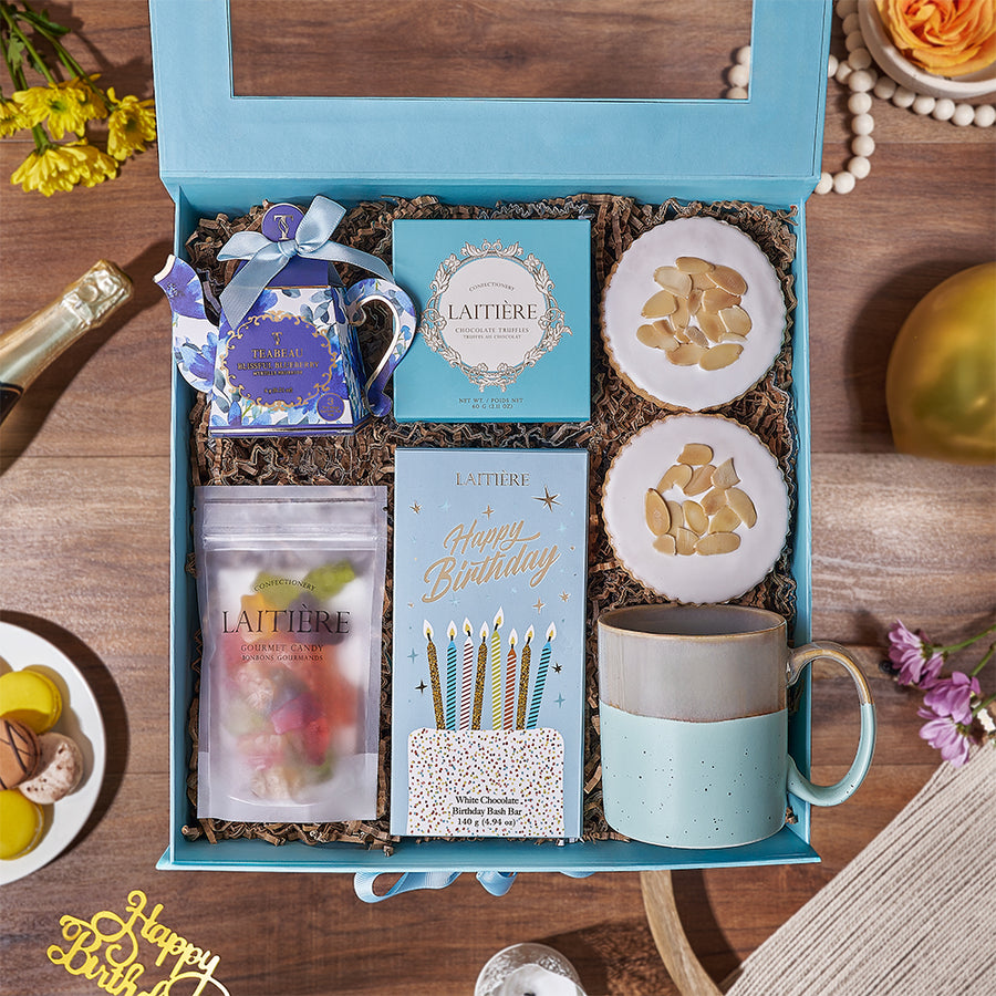 Happy Birthday Tea Time Gift Box, tea gift, tea, chocolate gift, chocolate, birthday gift, birthday, Philadelphia delivery