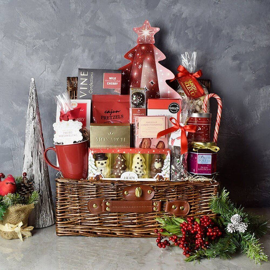 A Chocolatey Christmas Basket from Philadelphia Baskets - Gourmet Gift Set - Philadelphia Delivery.