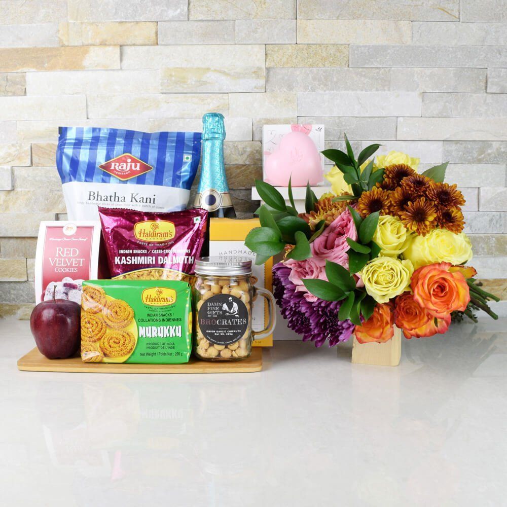 Have A Happy &amp; Bubbly Diwali Gift Set from Philadelphia Baskets - Champagne Gift Basket - Philadelphia Delivery.