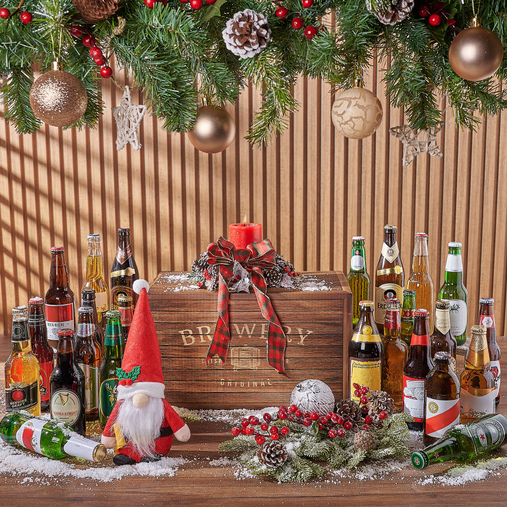 Festive Beer Christmas Gift Box – how the gift is presented