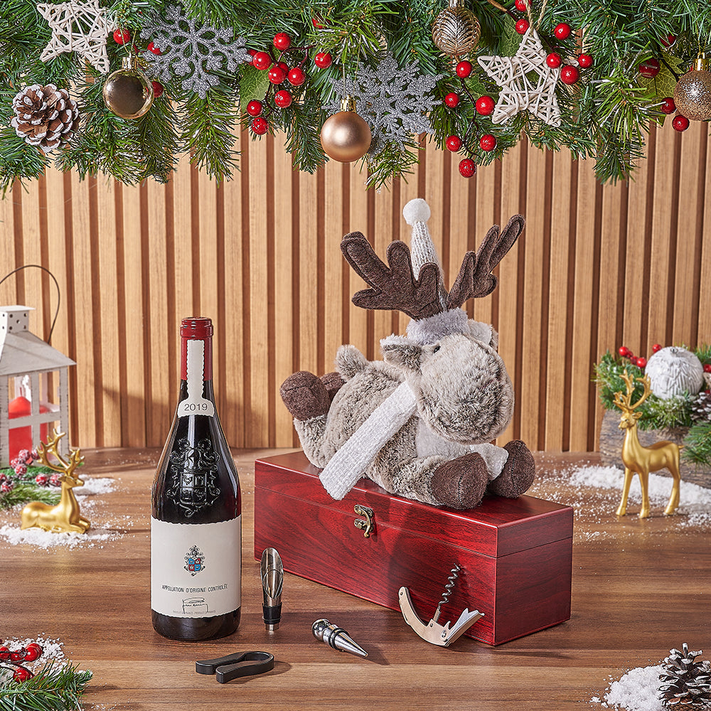 Holiday Reindeer &amp; Cheer Gift Set, wine gift, wine, christmas gift, christmas, Philadelphia delivery