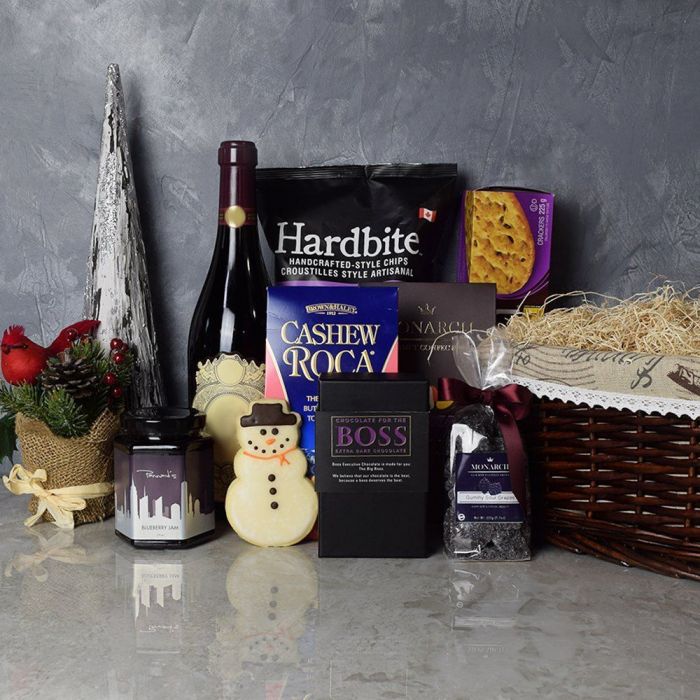 Holiday Treats & Wine Gift Basket from Philadelphia Baskets - Philadelphia Delivery