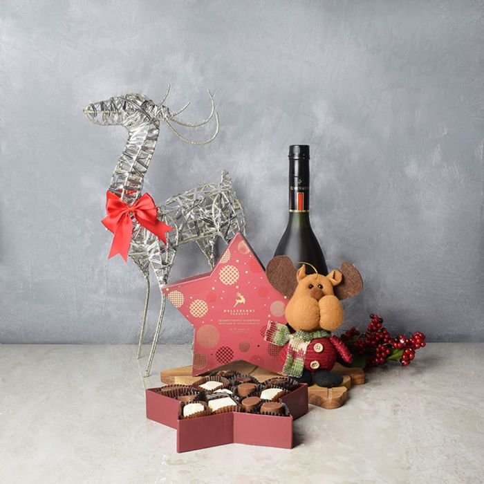 Hollyberry Christmas Liquor Set from Philadelphia Baskets - Philadelphia Delivery