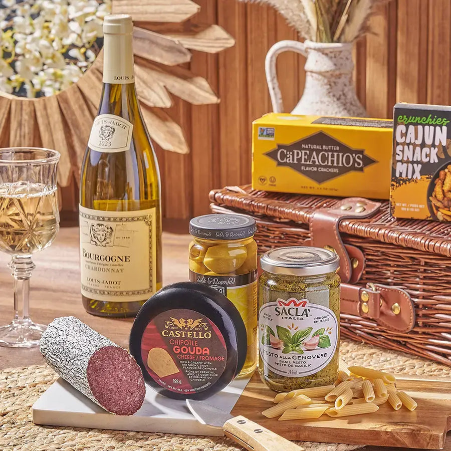 Gourmet gift basket prepared for a Greater Philadelphia recipient