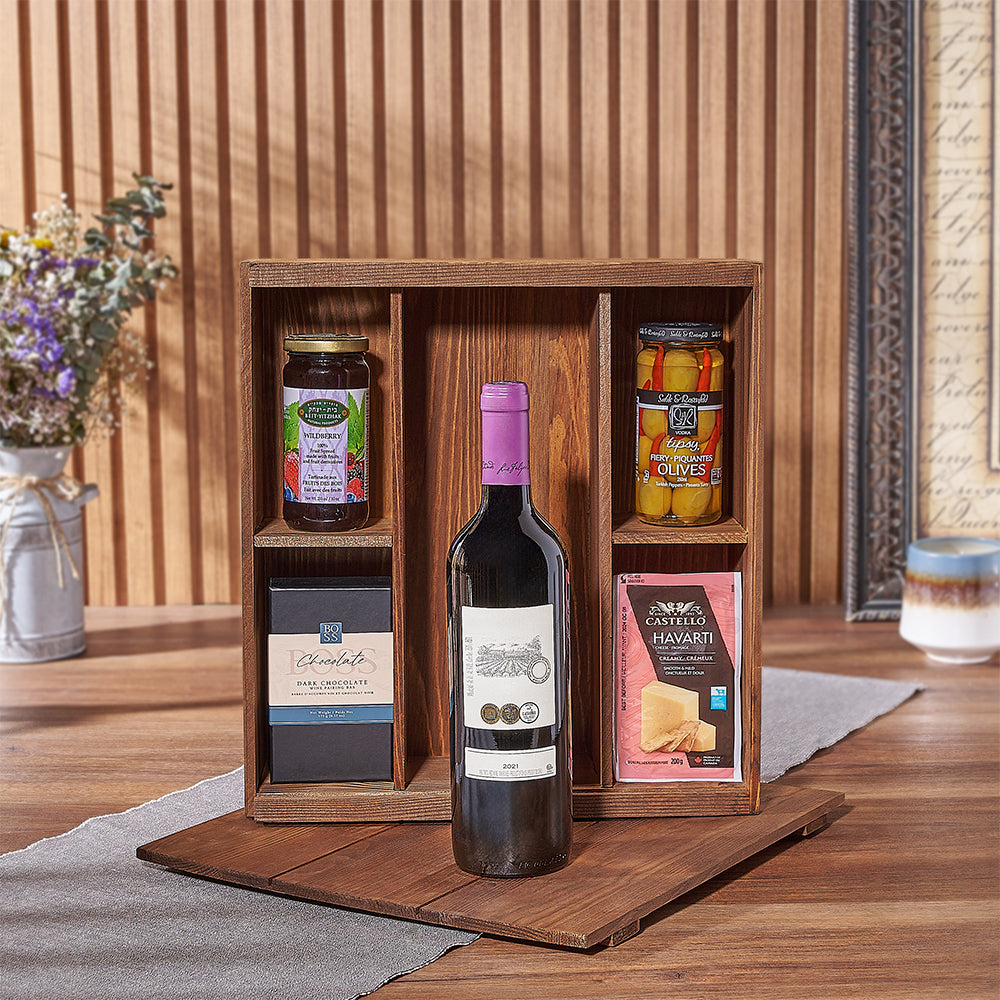 Wine and Kosher Treats – how the gift is presented