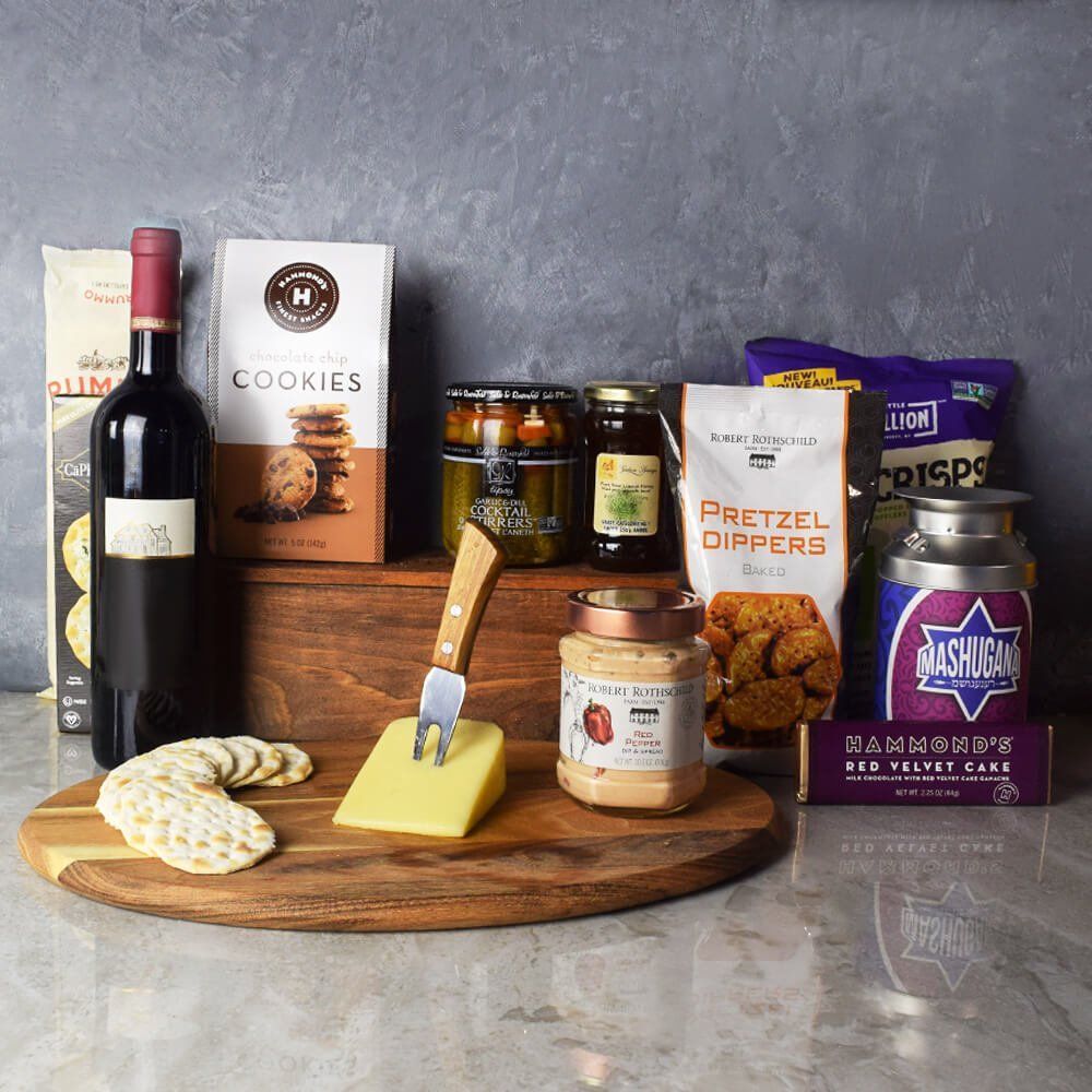 Kosher Wine &amp; Cheese Basket from Philadelphia Baskets - Philadelphia Delivery