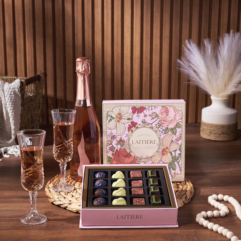 Luxe Treasures &amp; Champagne Gift from Philadelphia Baskets - Champagne Gift Set - Philadelphia Delivery.