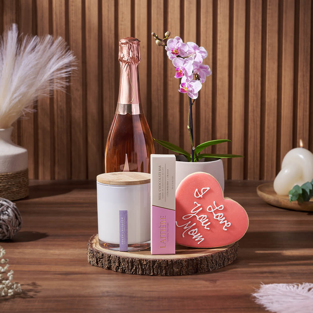 Mother’s Day Confections &amp; Champagne Gift, mothers day gift, mothers day, champagne gift, champagne, sparkling wine gift, sparkling wine, plant gift, plant, Philadelphia Delivery