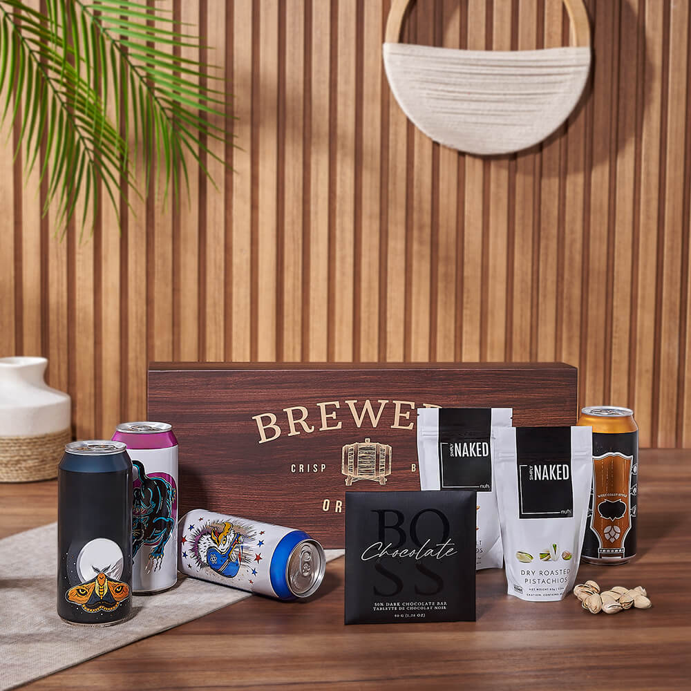 Nuts &amp; Craft Beer Gift Set, beer gift, beer, nuts gift, nuts, chocolate gift, chocolate, Philadelphia Delivery