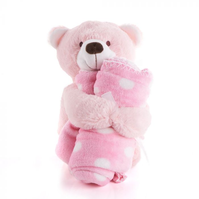 Pink Hugging Blanket Bear from Philadelphia Baskets - Philadelphia Delivery