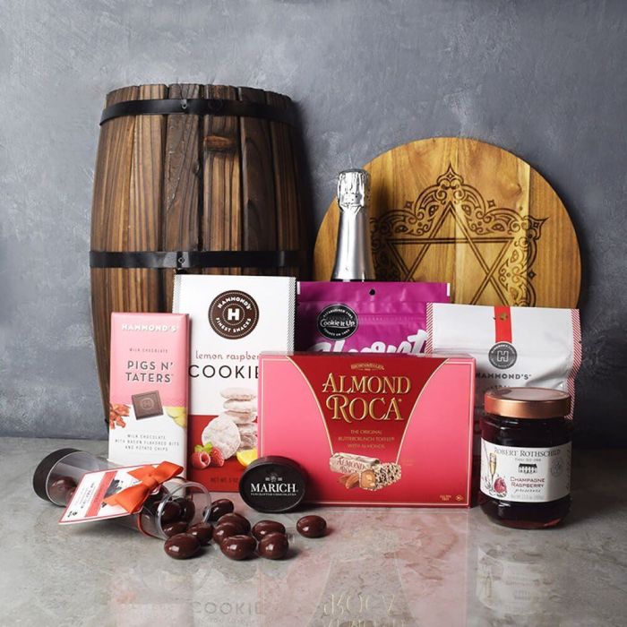 Prestigious Rosh Hashanah Chocolate Gift Set from Philadelphia Baskets - Champagne Gift Basket - Philadelphia Delivery