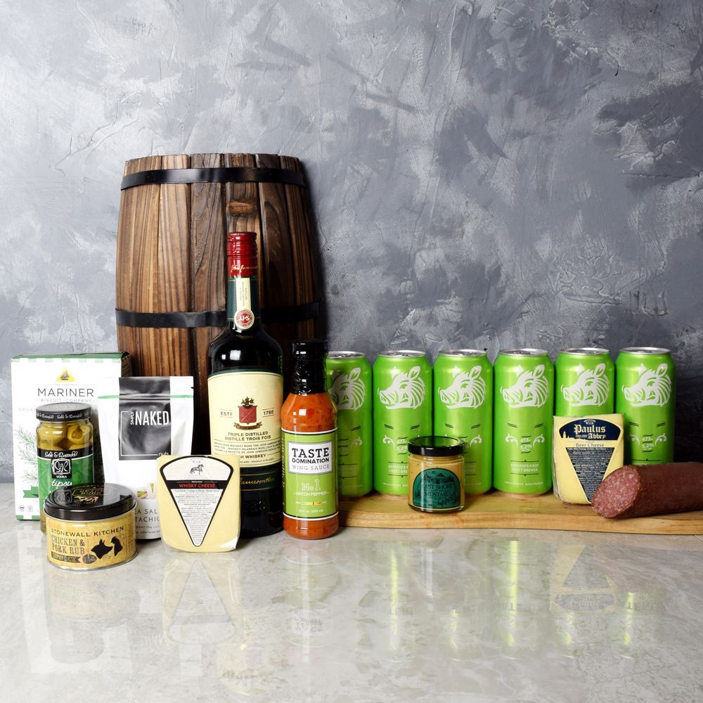 Saint Patrick's Day Beer and Snacks – how the gift is presented