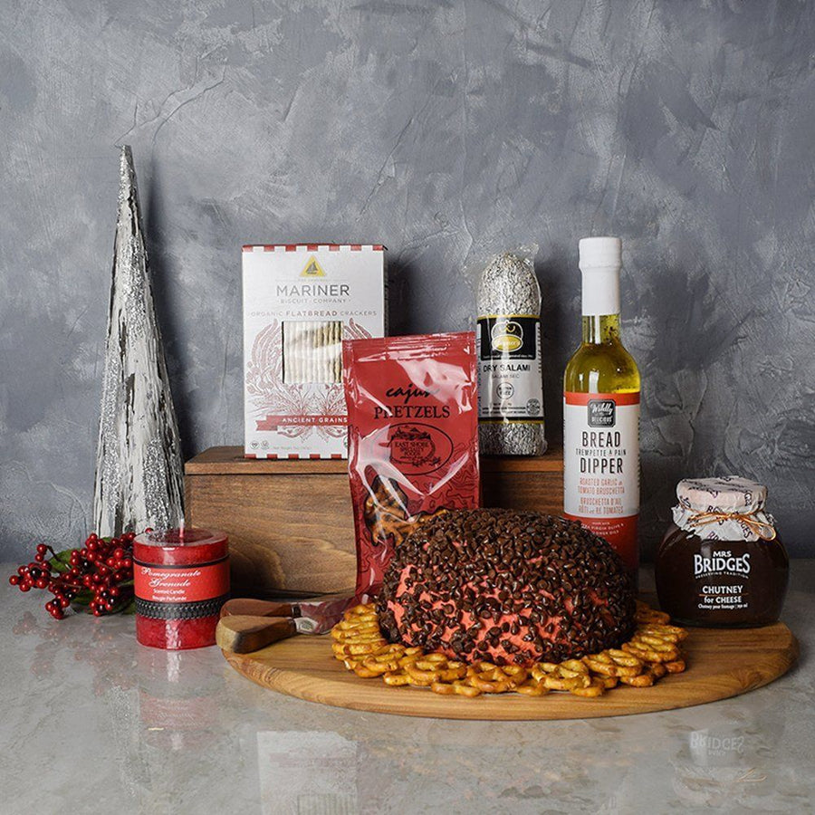 Red Velvet Cheese Ball Gift Basket from Philadelphia Baskets - Gourmet Gift Set - Philadelphia Delivery