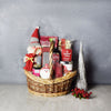 Red & White Christmas Wine Set from Philadelphia Baskets - Wine Gift Basket - Philadelphia Delivery