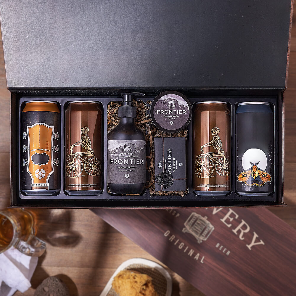 Brewery Beer Gift with Sandalwood Bath – how the gift is presented