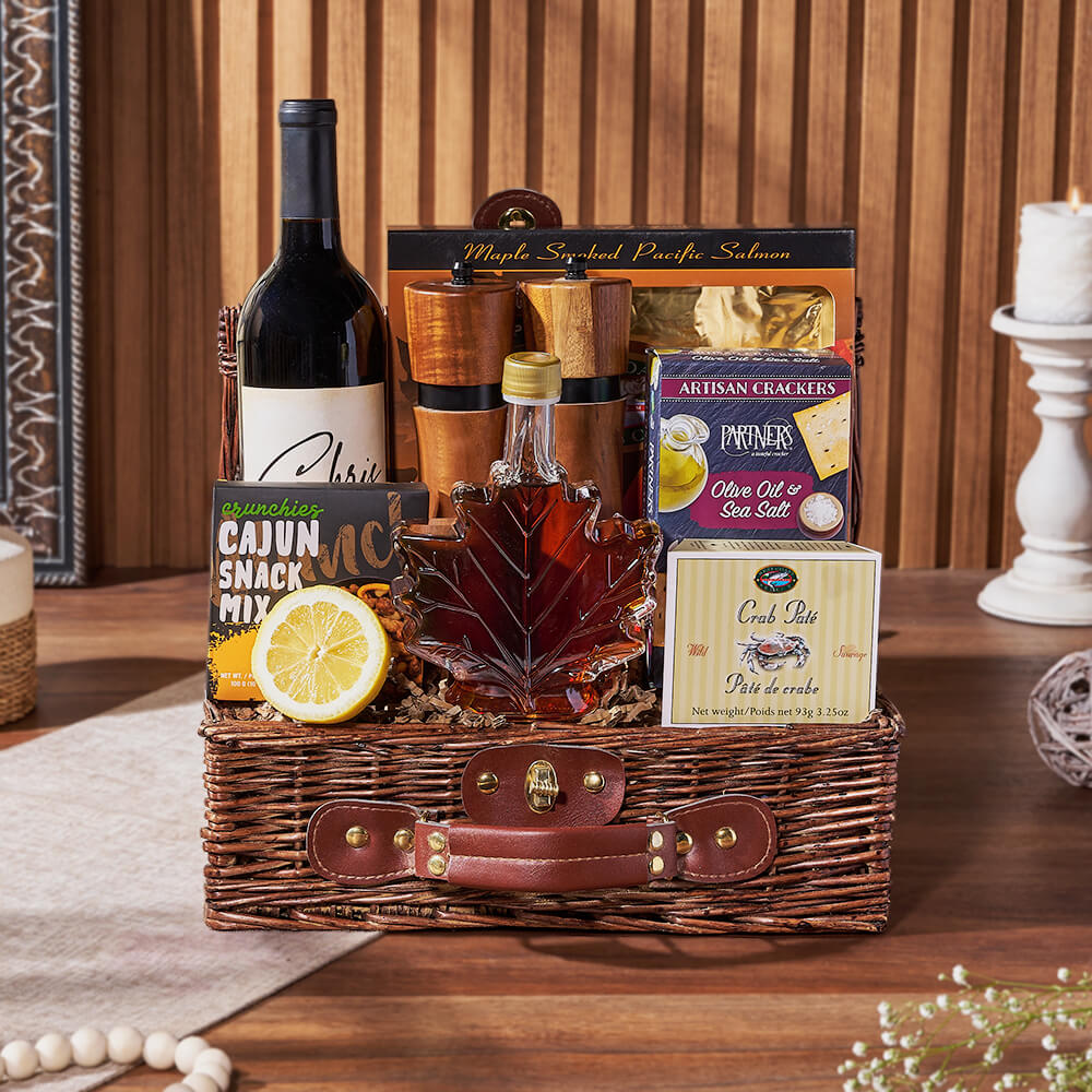 Seafood Wonder &amp; Wine Gift Set, wine gift, wine, seafood gift, seafood, salmon gift, salmon, Philadelphia Delivery
