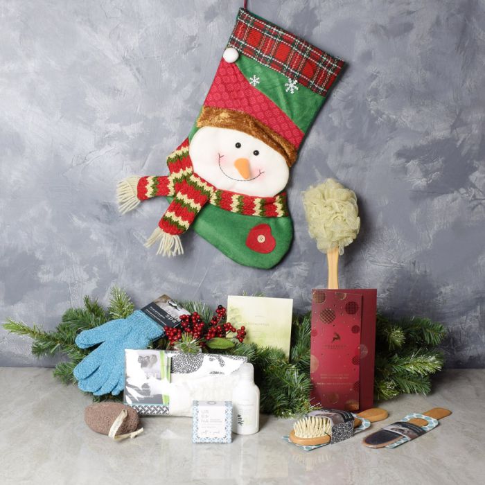 Snowman Spa Stocking Gift Set from Philadelphia Baskets - Philadelphia Delivery