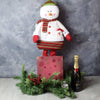 Snowman & Gourmet Chocolates with Champagne Gift Set from Philadelphia Baskets - Philadelphia Delivery