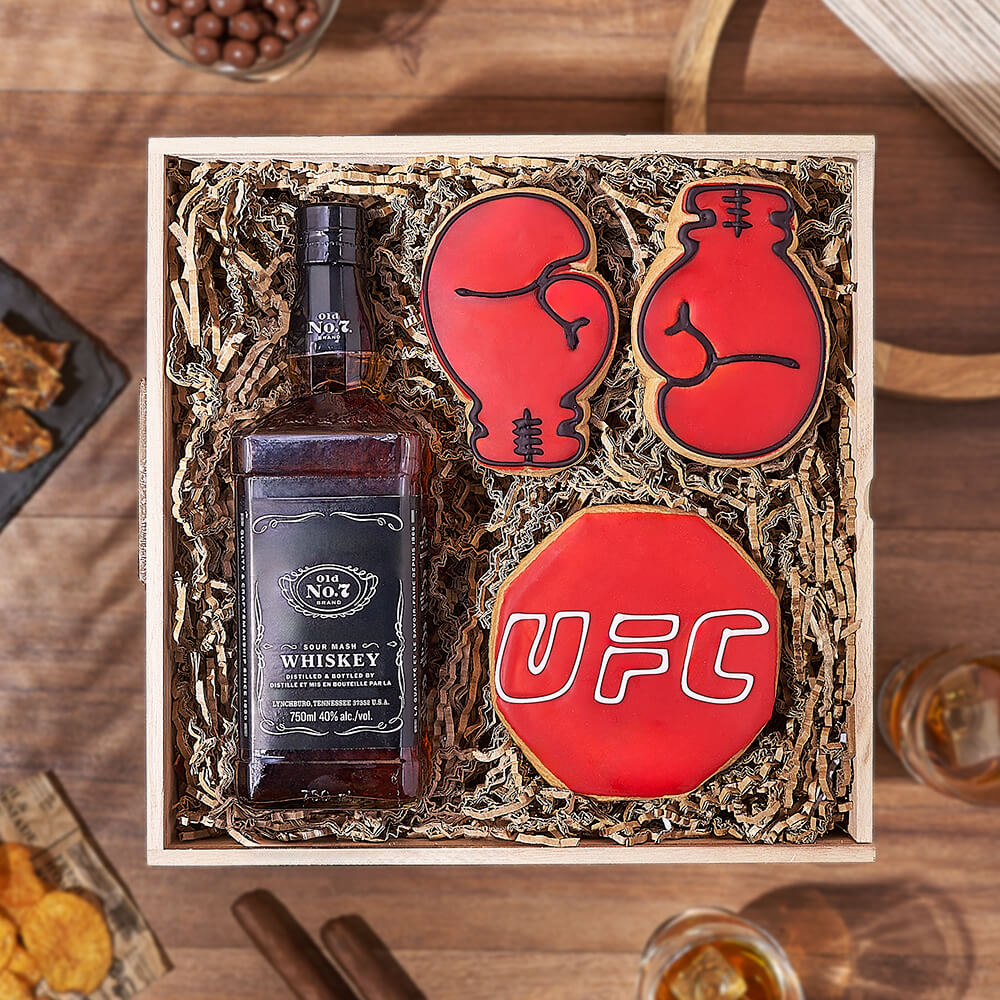 Spirits &amp; Boxing Cookie Gift, liquor gift, liquor, cookie gift, cookie, sports gift, sports, Philadelphia Delivery
