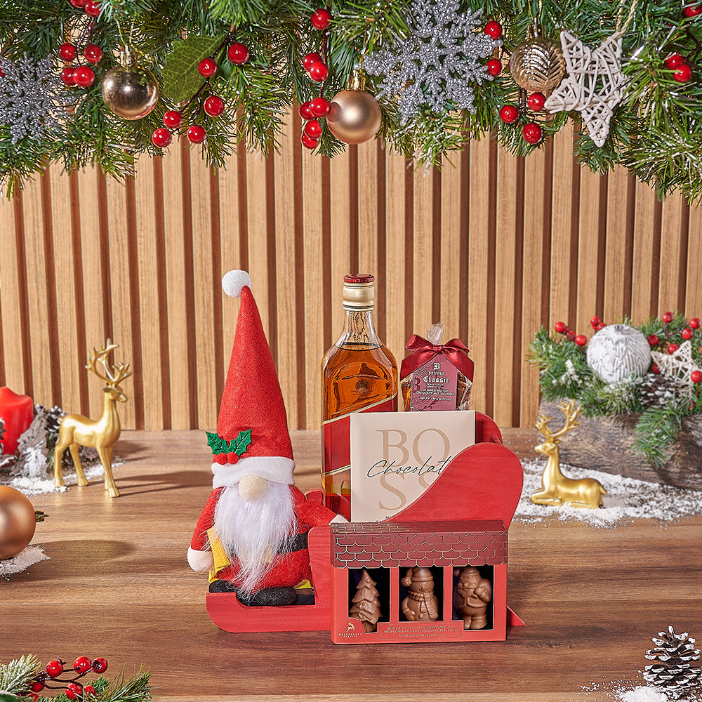 Spirits &amp; Sleighing Gift Set, Christmas gift, Christmas, liquor gift, liquor, chocolate gift, chocolate, Philadelphia delivery