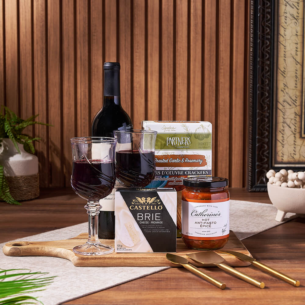 Start Spreading the News Wine &amp; Cheese Gift Basket, wine gift, wine, cheese gift, cheese, Philadelphia Delivery