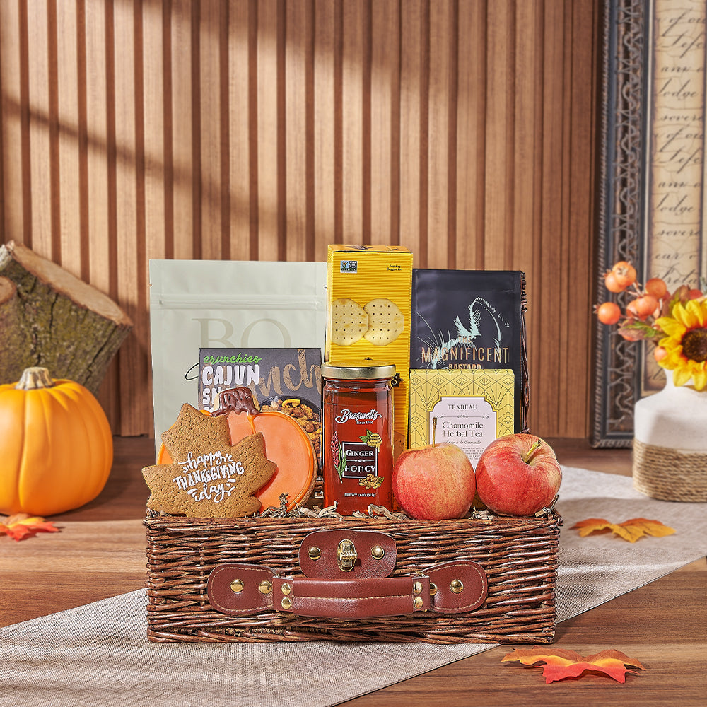 Thanksgiving Fruit &amp; Snacks Bounty, thanksgiving gift, thanksgiving, cookie gift, cookie, tea gift, tea, Philadelphia delivery
