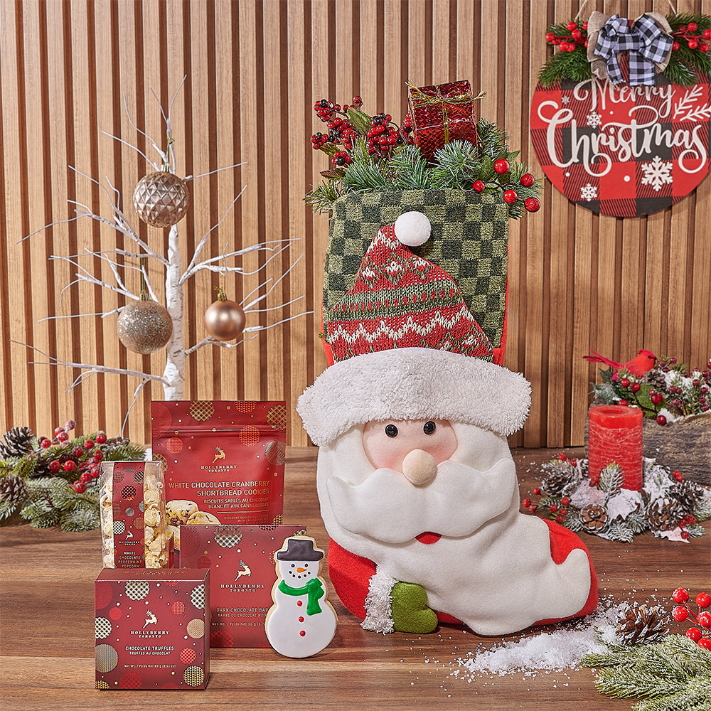 Christmas Chocolate Treats Gift Basket – how the gift is presented