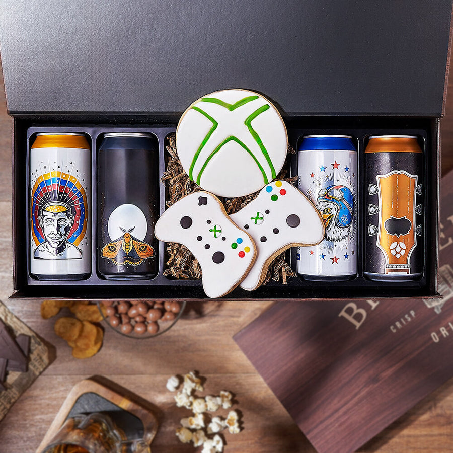 Video Game & Craft Beer Box, beer gift, beer, gaming gift, gaming, cookie gift, cookie, Philadelphia Delivery