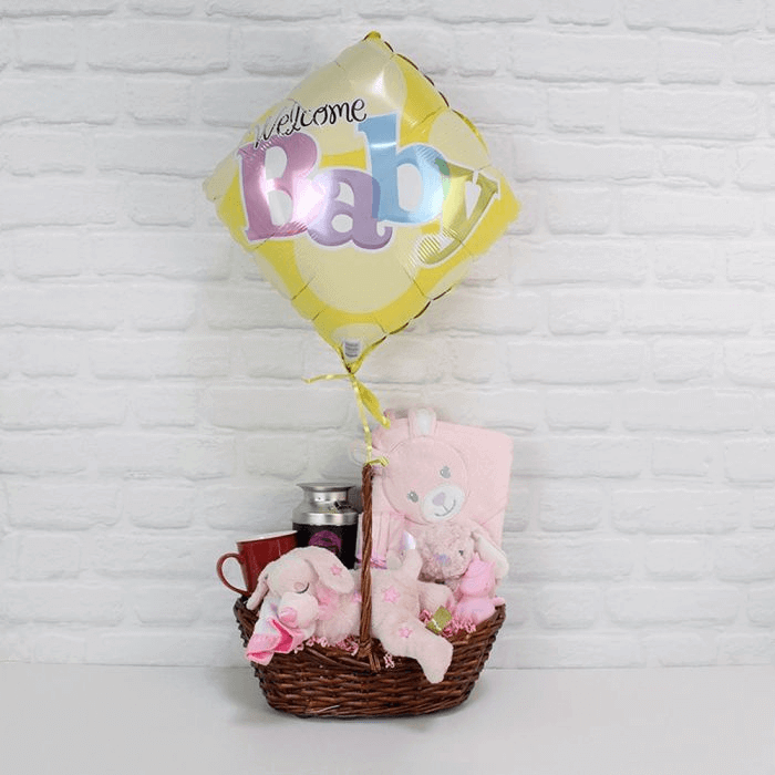 Welcome Newborn Baby Girl Gift Basket from Philadelphia Baskets - Baby Gift Set - Philadelphia Delivery