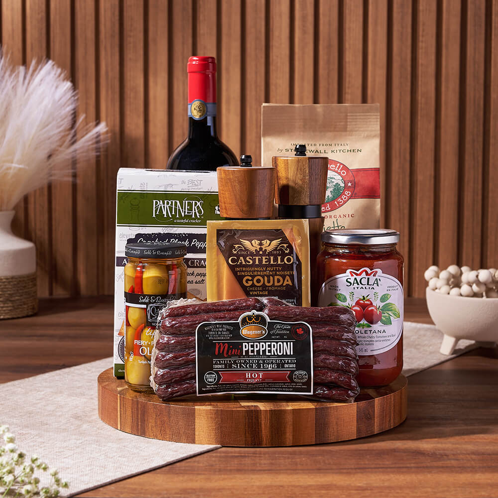 Wine &amp; Pasta Serving Gift, wine gift, wine, pasta gift, pasta, cheese gift, cheese, charcuterie gift, charcuterie, Philadelphia Delivery