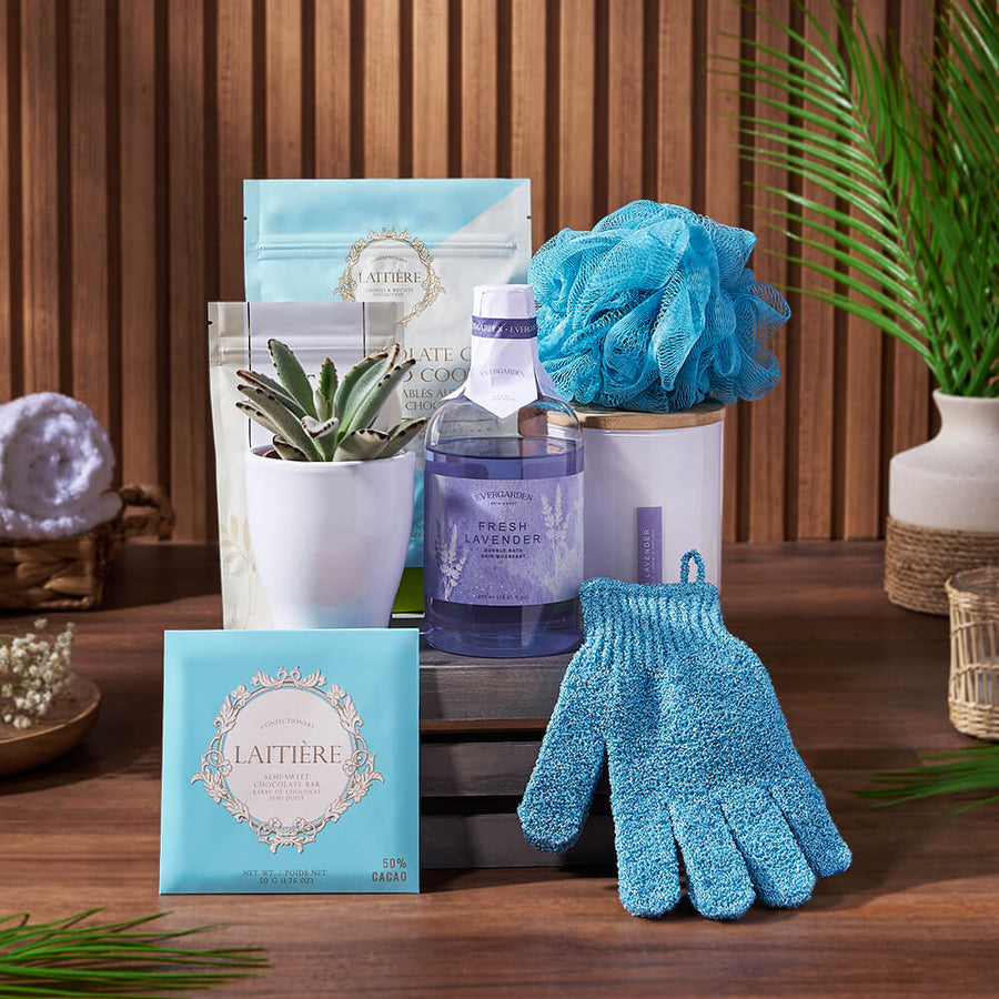 Wonder & Warmth Spa Gift Crate, spa gift, spa, bath & body gift, bath & body, Philadelphia Delivery