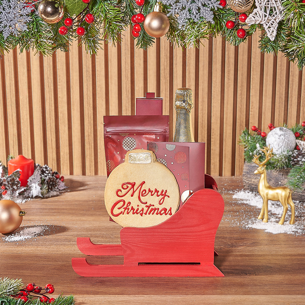 Festive Sparkling Wine Set – how the gift is presented