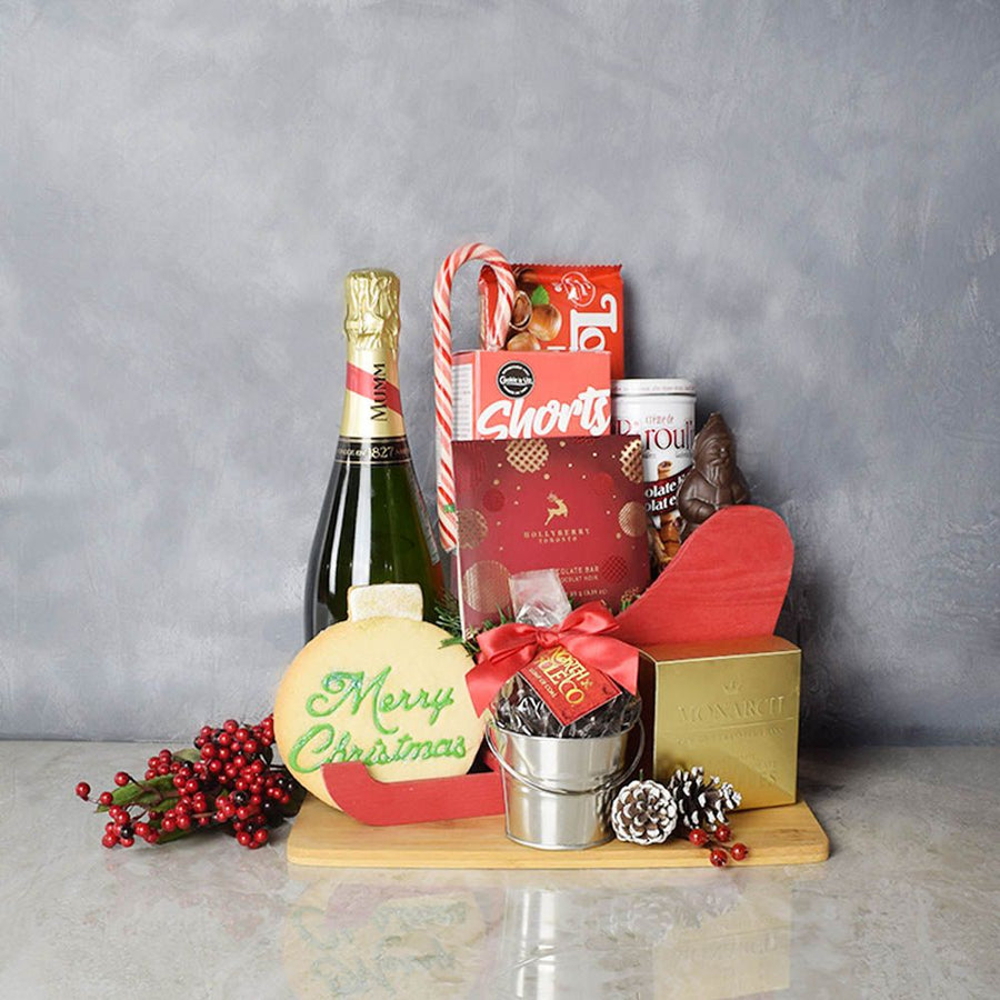 York Festive Champagne Set from Philadelphia Baskets - Philadelphia Delivery