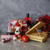 Yuletide Liquor & Snack Basket from Philadelphia Baskets - Liquor Gift Set - Philadelphia Delivery.