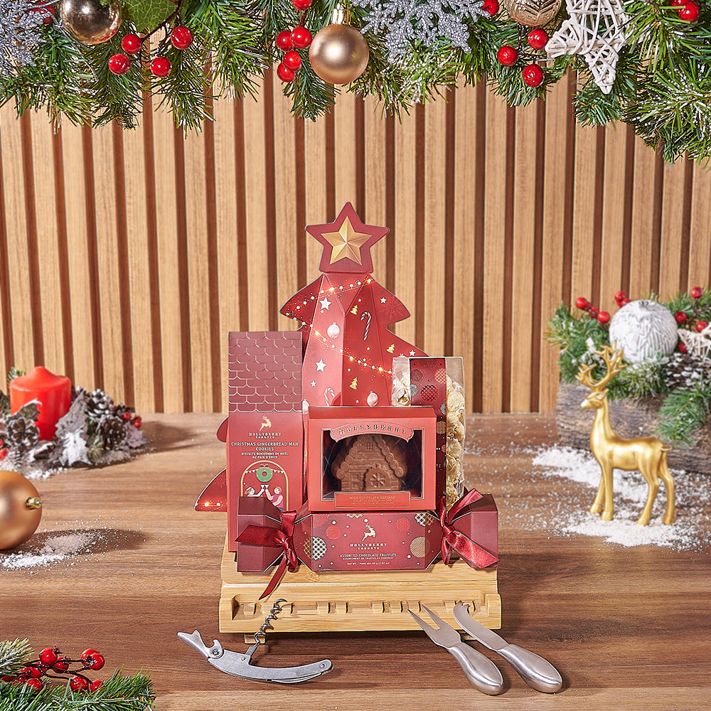 Luxury Chocolate Truffle Gift Box with Holiday Treats – how the gift is presented