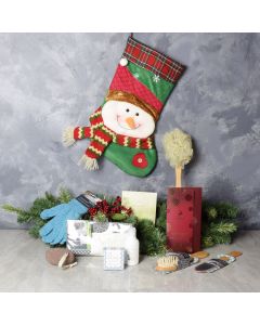 Snowman Spa Stocking Gift Set, spa gift baskets, gourmet gifts, gifts