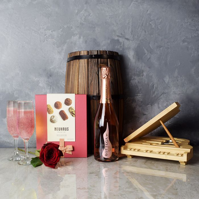 Valentine's Wine & Chocolate Gift Basket - wine gift baskets