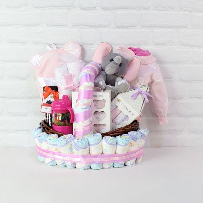Baby Gift Baskets - Baby Girl Shower Basket
